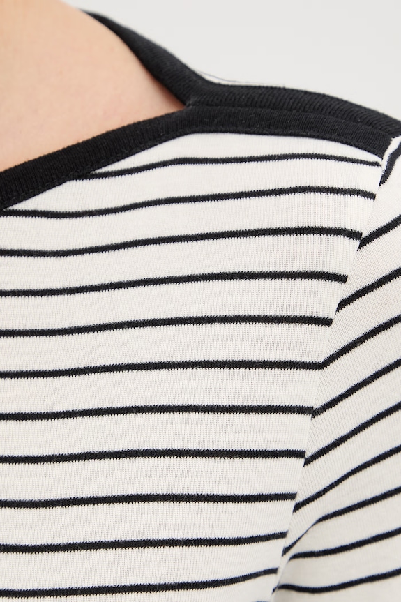 United Colors of Benetton tricou cu mânecă lungă pentru femei, din bumbac 339PD10C4 negru