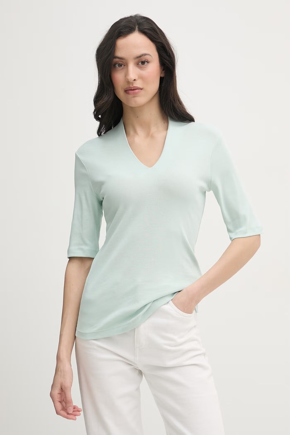United Colors of Benetton ženska pamučna majica zelena 3GA8D400U