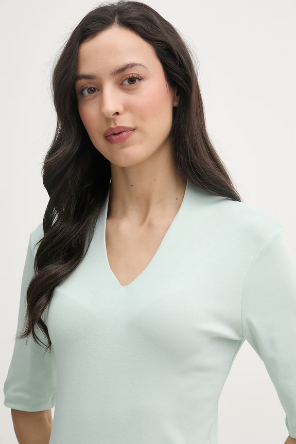 United Colors of Benetton ženska pamučna majica zelena 3GA8D400U