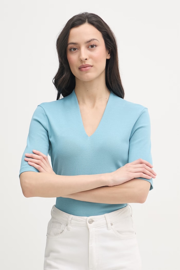 United Colors of Benetton majica za žene od pamuka plava 3GA8D400U