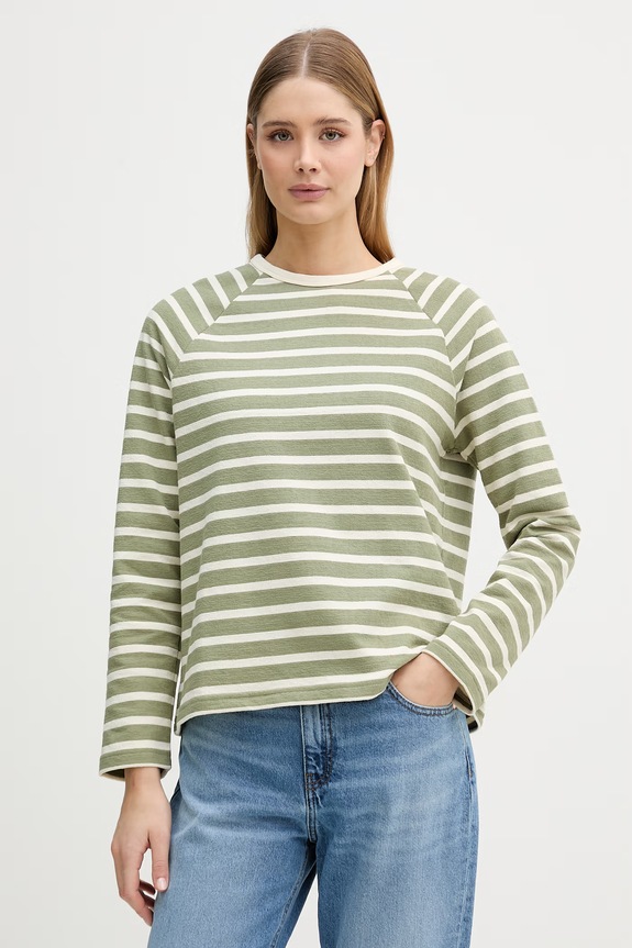 United Colors of Benetton longsleeve damskie bawełniane zielony 3PNUD10C5