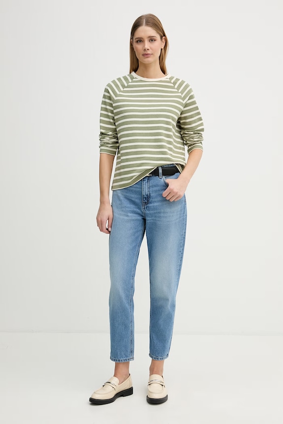 United Colors of Benetton longsleeve damskie bawełniane 3PNUD10C5 zielony SS26