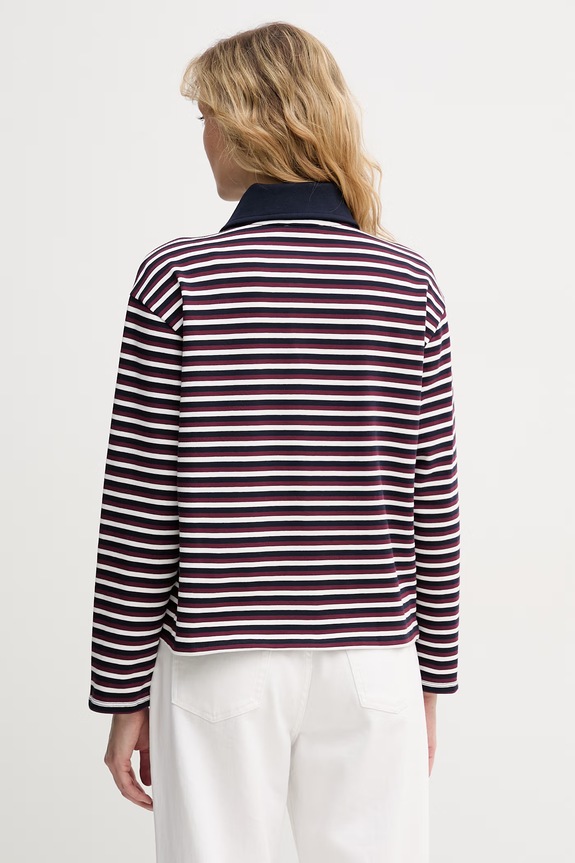 Ρούχα United Colors of Benetton Γυναικείο μακρυμάνικο βαμβακερό 3UJZD3019 μπορντό