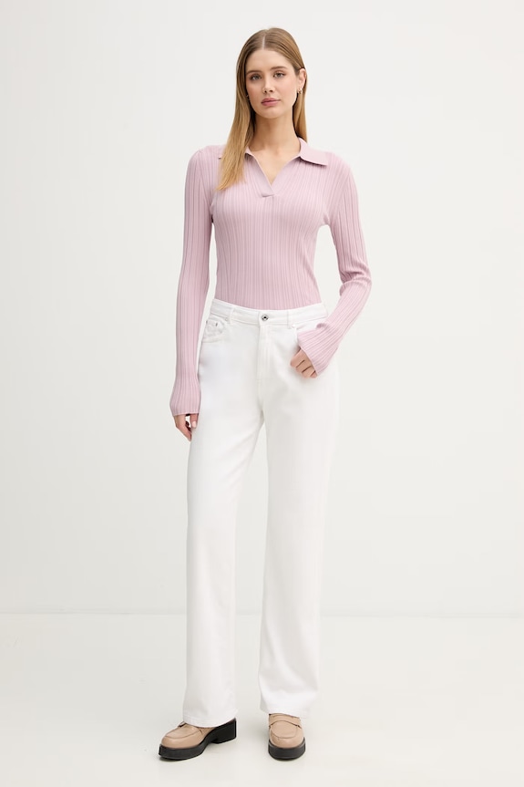 United Colors of Benetton polo pentru femei, din vâscoză 1WZND301K violet SS26