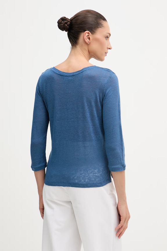 Odzież United Colors of Benetton longsleeve damski bawełniany 3TKEE1008 granatowy