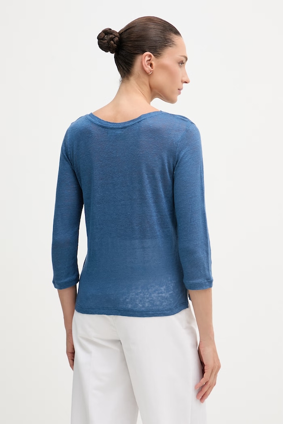 Odzież United Colors of Benetton longsleeve damski bawełniany 3TKEE1008 granatowy