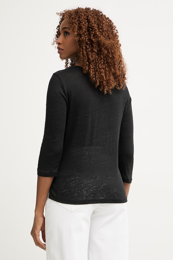 Îmbrăcăminte United Colors of Benetton longsleeve pentru femei, din bumbac 3TKEE1008 negru