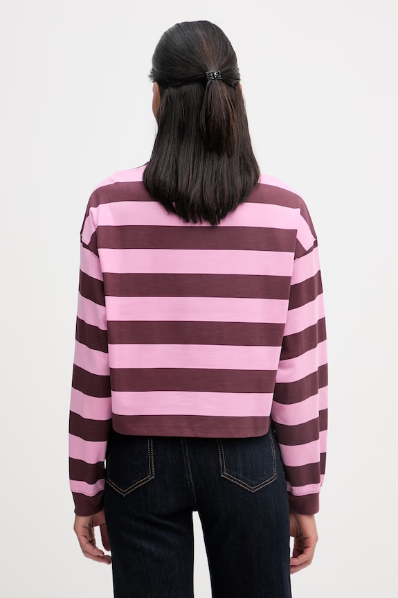 Odzież Marc O'Polo longsleeve damskie bawełniane 5000008218 bordowy