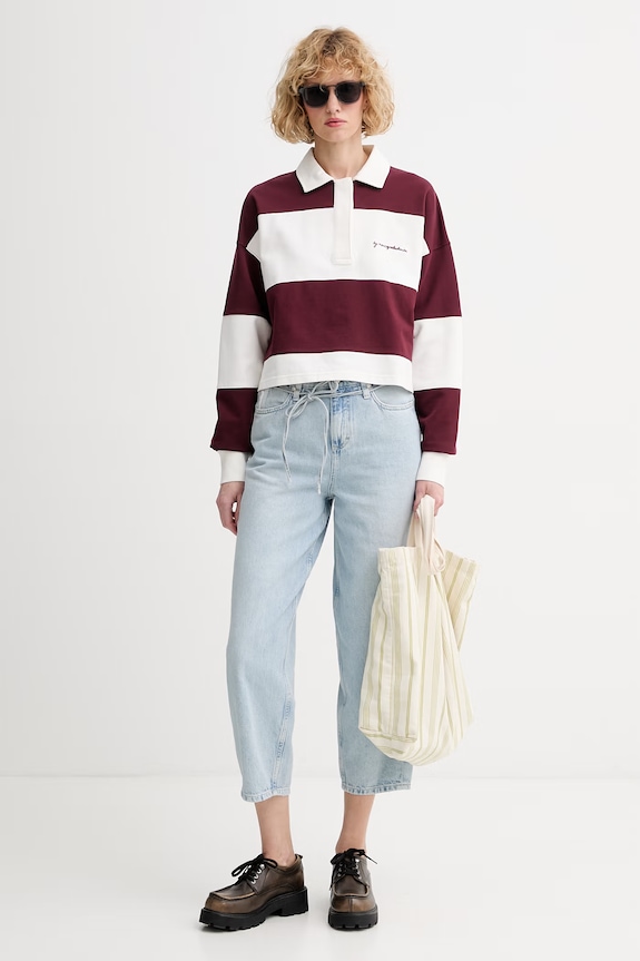 Marc O'Polo longsleeve pentru femei, din bumbac 5000008236 burgundia SS26