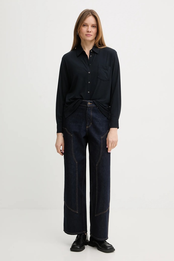 Πουκάμισο Marc O'Polo 5000013061 σκούρο μπλε SS26