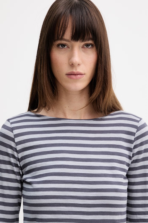 Marc O'Polo top a maniche lunghe in cotone grigio 5000013281