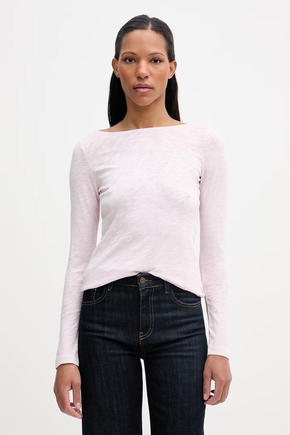 Marc O'Polo longsleeve pentru femei, din bumbac roz 5000013285