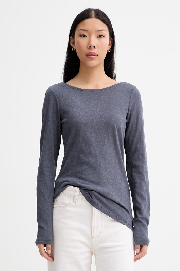 Marc O'Polo longsleeve damski bawełniany granatowy 5000013285