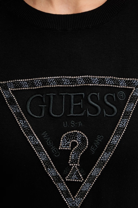 Guess dámsky sveter z viskózy W6GR19.Z0608 čierna
