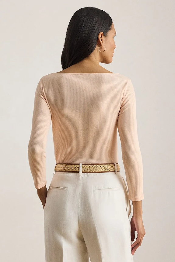 Lauren Ralph Lauren longsleeve damski z modalem 200P09082 pomarańczowy SS26