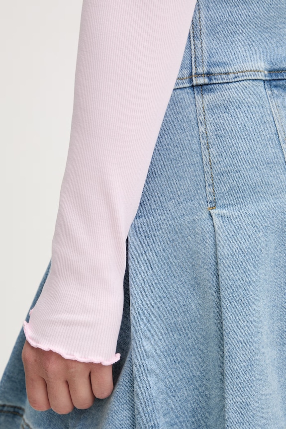 Tommy Jeans μακρυμάνικο γυναικείο βαμβάκι με ελαστάν DW0DW22783 ροζ