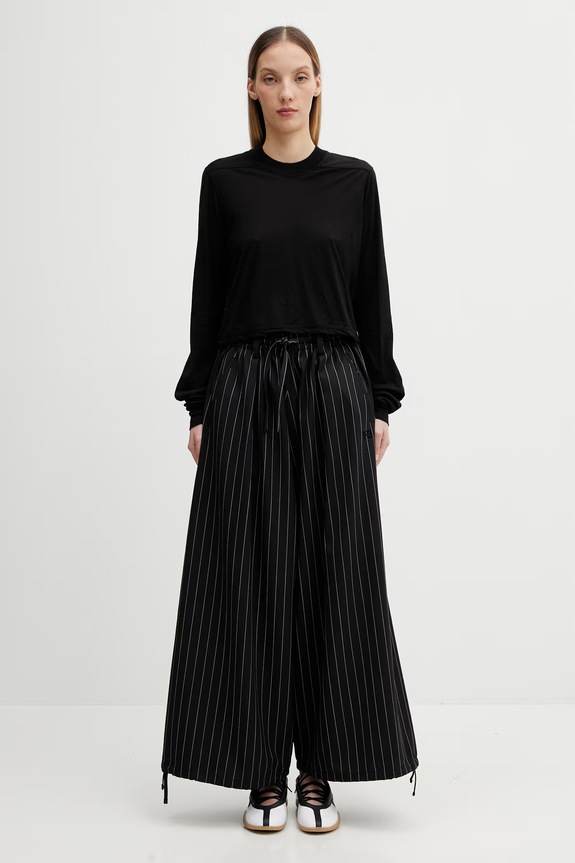 Rick Owens DRKSHDW longsleeve bawełniany Level DS01F4200.BH czarny