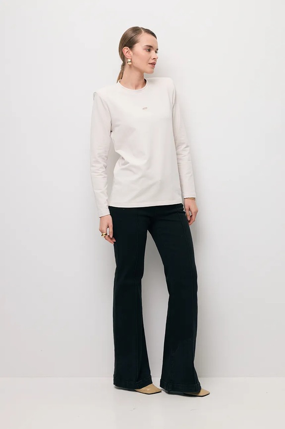 Bizuu camicia a maniche lunghe MELISSANDRA semplice beige MELISSANDRA.BEZOWY