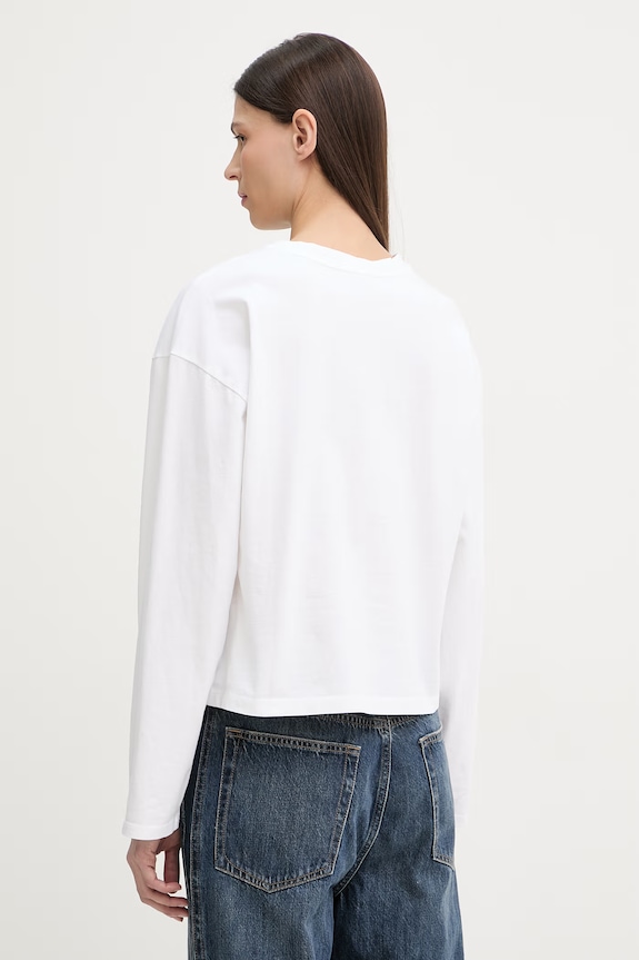 Îmbrăcăminte Rag & Bone longsleeve pentru femei, din bumbac Kelly RE8J25HT3KW alb