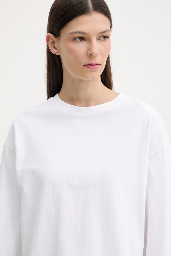 Rag & Bone longsleeve pentru femei, din bumbac Kelly alb RE8J25HT3KW