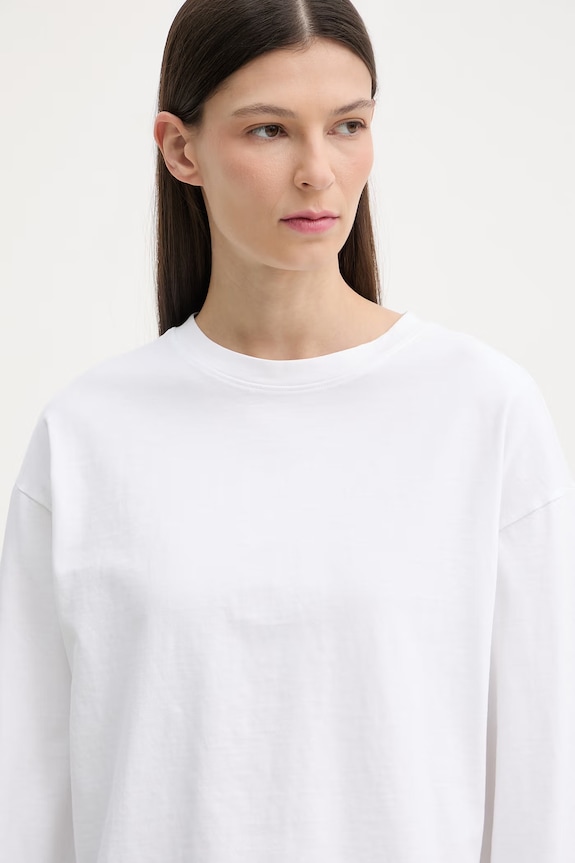 Rag & Bone longsleeve pentru femei, din bumbac Kelly alb RE8J25HT3KW