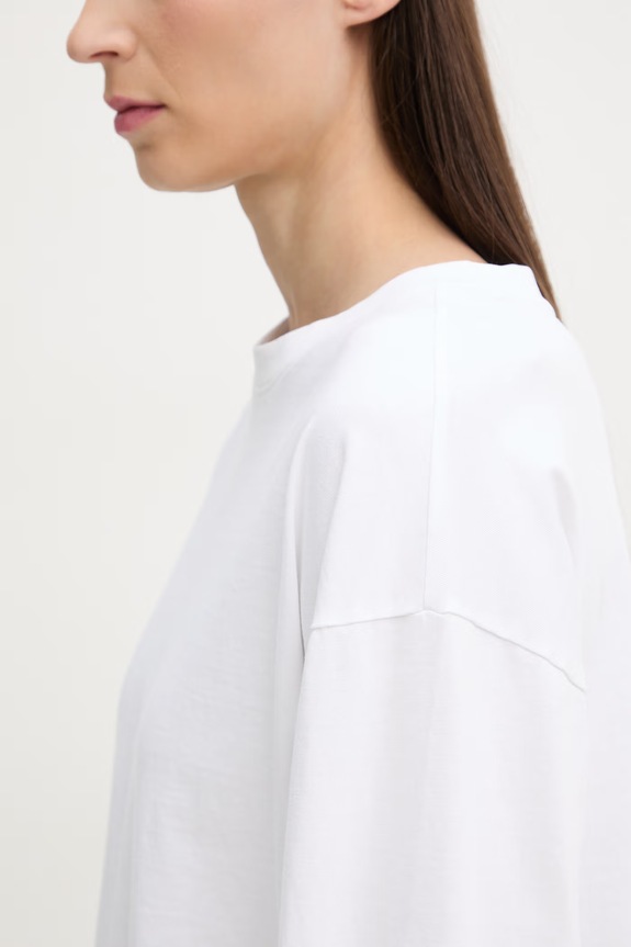 Rag & Bone longsleeve pentru femei, din bumbac Kelly RE8J25HT3KW alb
