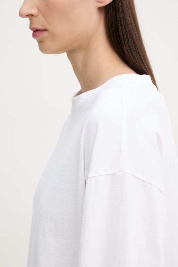 Rag & Bone longsleeve pentru femei, din bumbac Kelly RE8J25HT3KW alb