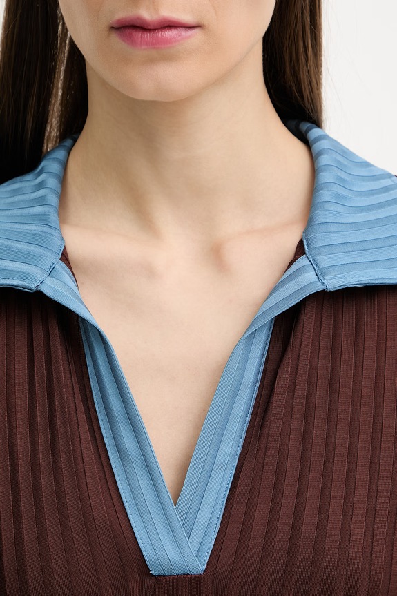 rag & bone longsleeve pentru femei, din vâscoză Luca RE1F25HT1VW maro