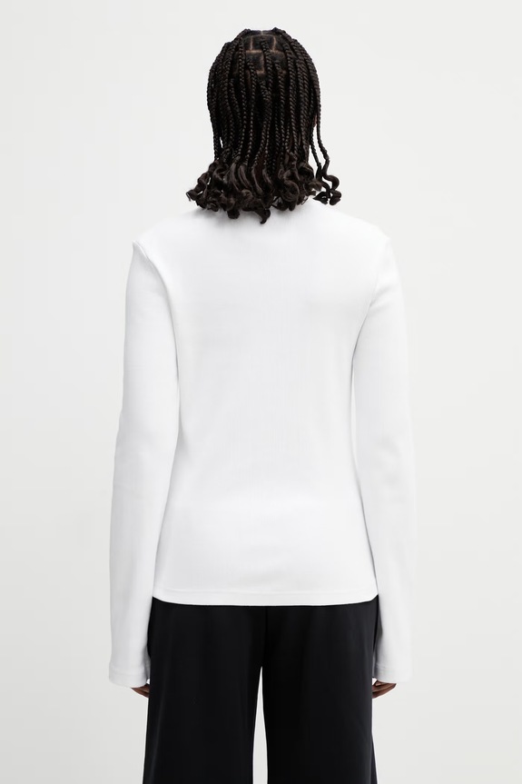 Odzież Off-White longsleeve damski bawełniany Off Stamp 2AD136S26JER001 biały
