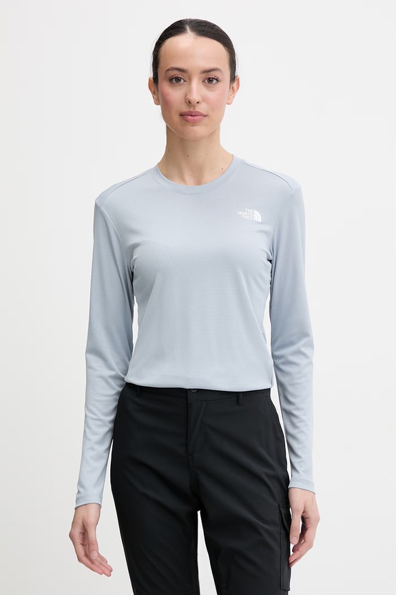 The North Face μακρυμάνικο αθλητικό μπλουζάκι γυναικείο Shadow μπλε NF0A8E1EFM21