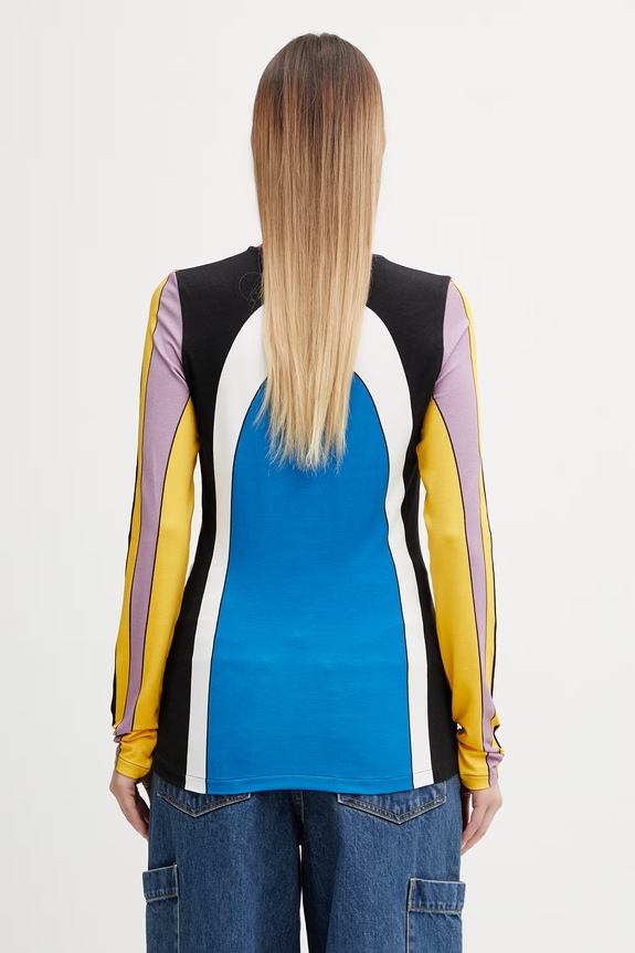 Clothing Jean Paul GAULTIER longsleeve Women's with viscose Body Map 26.02.U.TO483.J055P.90 multicolor