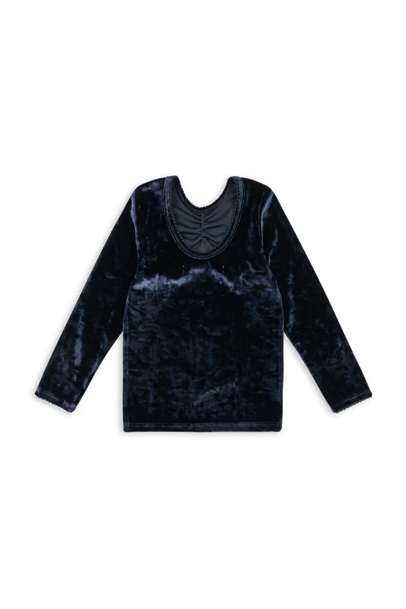 Dievča Detské tričko s dlhým rukávom Konges Sløjd CARLITO BLOUSE GRS KS104244.PreSpring tmavomodrá