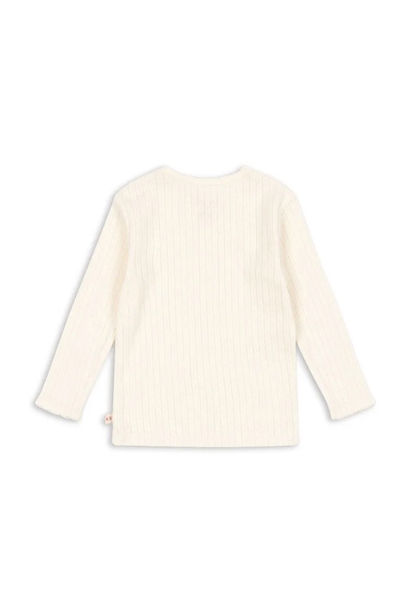 Bavlnené tričko s dlhým rukávom Konges Sløjd MINNIE BLOUSE GOTS KS104372.PreSpring béžová SS26