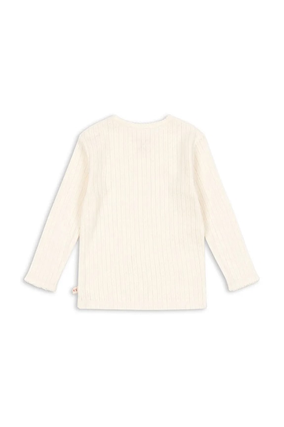 Bavlnené tričko s dlhým rukávom Konges Sløjd MINNIE BLOUSE GOTS KS104372.PreSpring béžová SS26