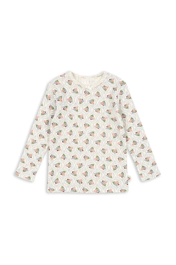 Bavlnené tričko s dlhým rukávom Konges Sløjd MINNIE BLOUSE GOTS KS104372.PreSpring béžová SS26
