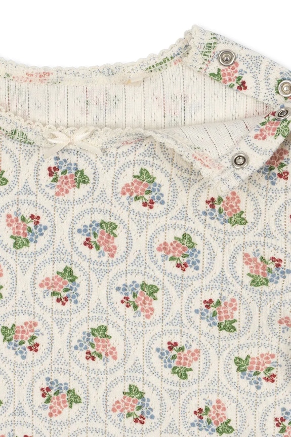 Bavlnené tričko s dlhým rukávom Konges Sløjd MINNIE BLOUSE GOTS béžová KS104372.PreSpring