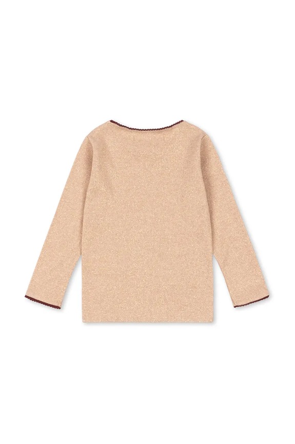 Detské tričko s dlhým rukávom Konges Sløjd ROLI BLOUSE KS104414.PreSpring béžová SS26