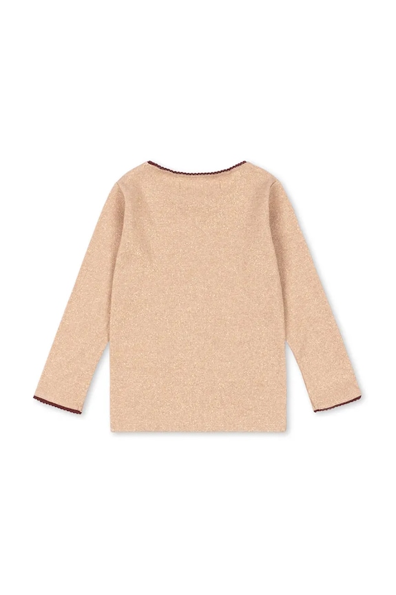 Detské tričko s dlhým rukávom Konges Sløjd ROLI BLOUSE KS104414.PreSpring béžová SS26