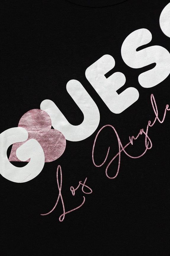 Κοριτσίστικα Παιδικό μπλουζάκι Guess J6RI00.K6YW4.PPY2 μαύρο