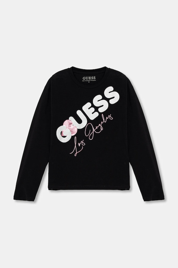 Guess longsleeve copii print negru J6RI01.K6YW4.PPY2