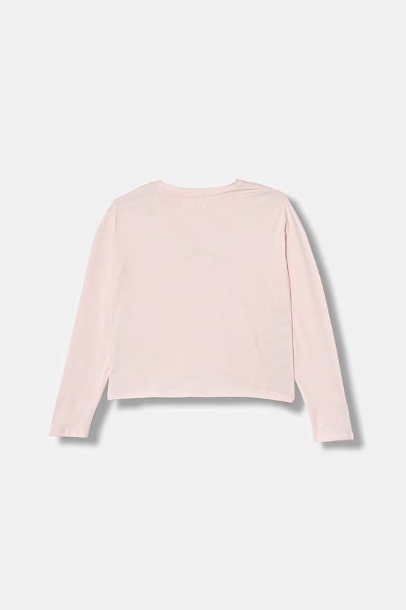 Dětské tričko s dlouhým rukávem Guess J6RI33.K6YW4.PPY2 růžová SS26