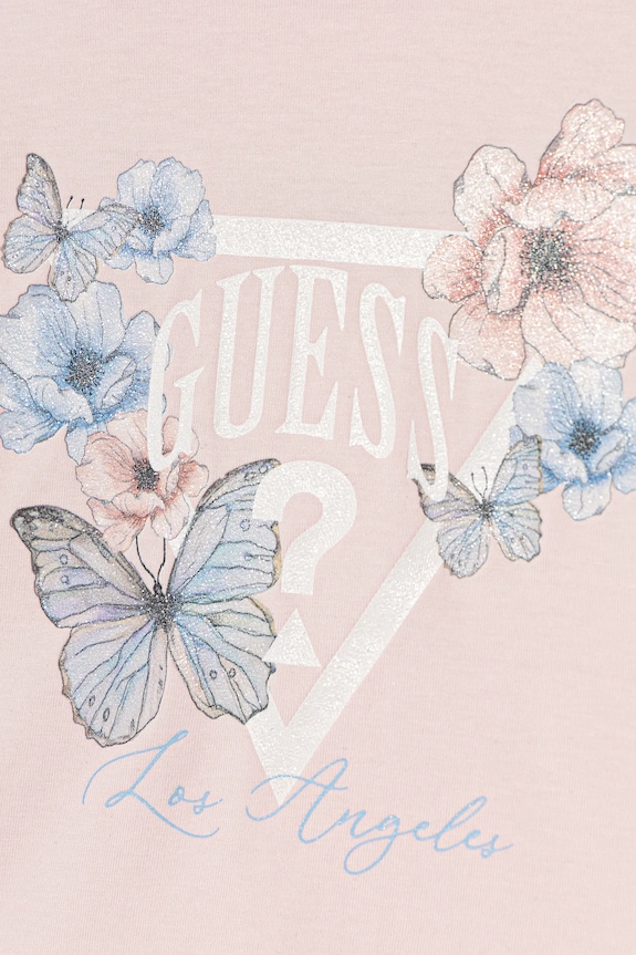 DÍVKA Dětské tričko s dlouhým rukávem Guess J6RI33.K6YW4.PPY2 růžová