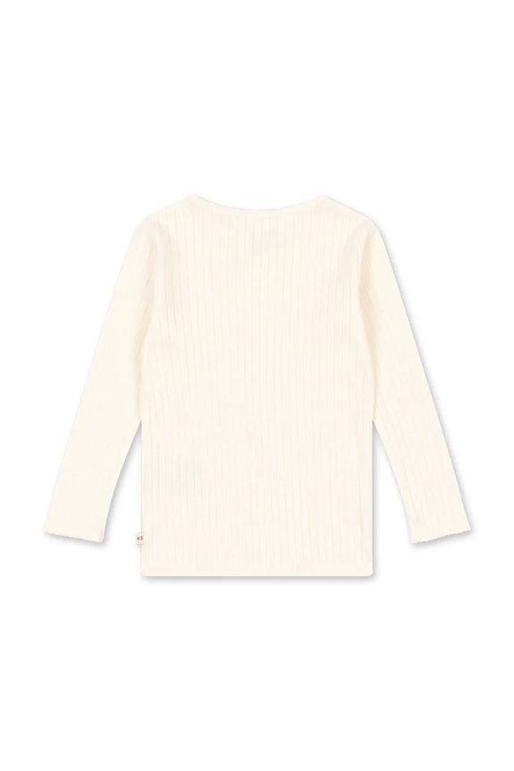 Konges Sløjd longsleeve din bumbac pentru copii MINNIE BLOUSE GOTS KS105001.PPY2 alb SS26