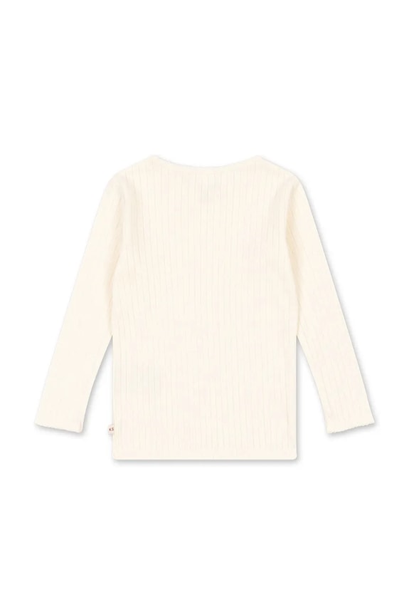 Konges Sløjd longsleeve din bumbac pentru copii MINNIE BLOUSE GOTS KS105001.PPY2 alb SS26