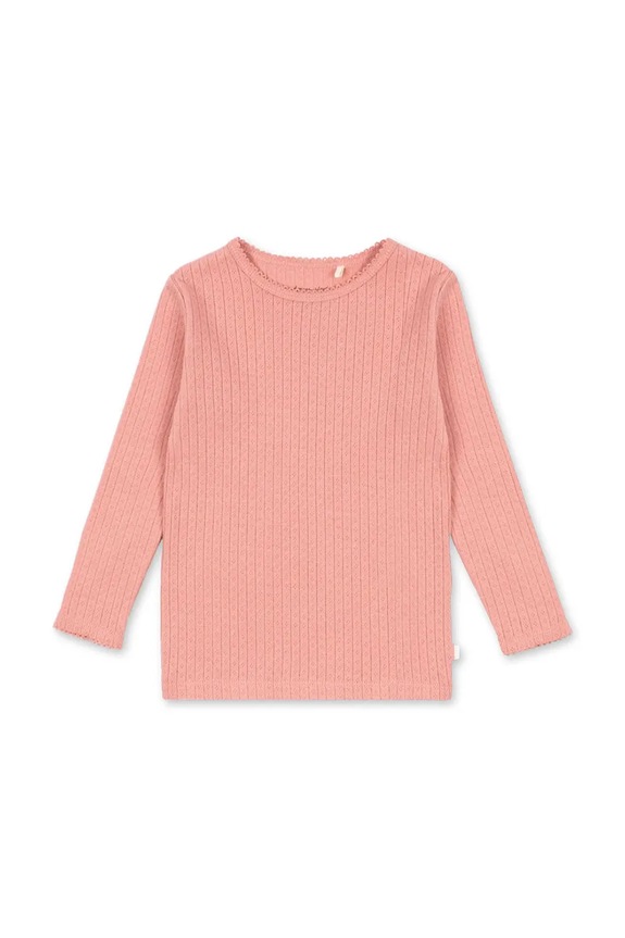 Konges Sløjd gyerek pamut hosszú ujjú felső MINNIE BLOUSE GOTS pamut rózsaszín KS105001.PPY2