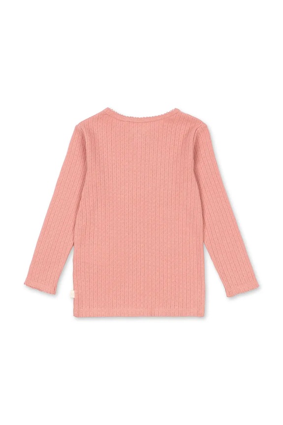 Konges Sløjd gyerek pamut hosszú ujjú felső MINNIE BLOUSE GOTS KS105001.PPY2 rózsaszín SS26
