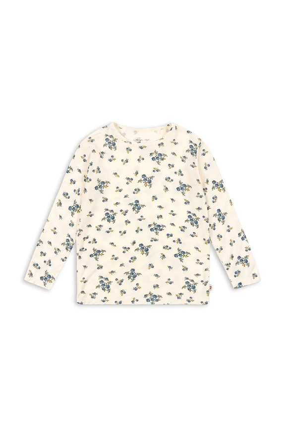 Detské tričko s dlhým rukávom Konges Sløjd MIMMI MODAL BLOUSE s elastanom béžová KS104991.PPY2