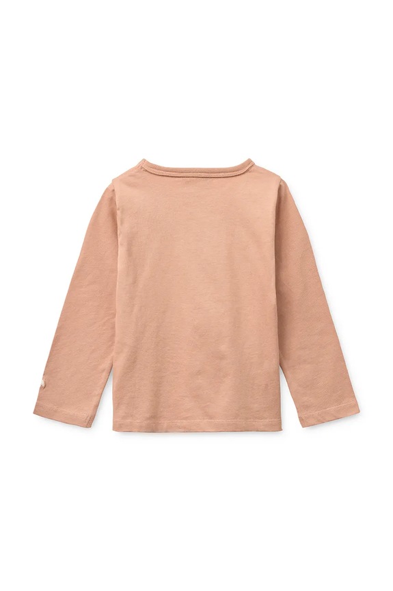 Dziewczynka Liewood longsleeve bawełniany dziecięcy Apia Placement Longsleeve T-shirt LW20675.G.PPY2 różowy