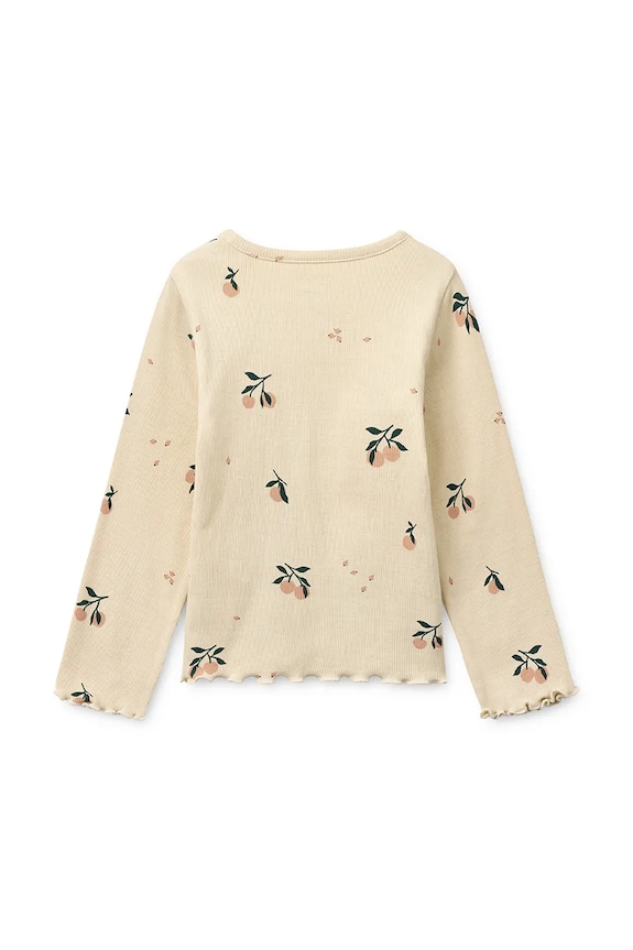 Dječja majica dugih rukava Liewood Nieve Printed Longsleeve Rib T-shirt LW20679.PPY2 bež SS26