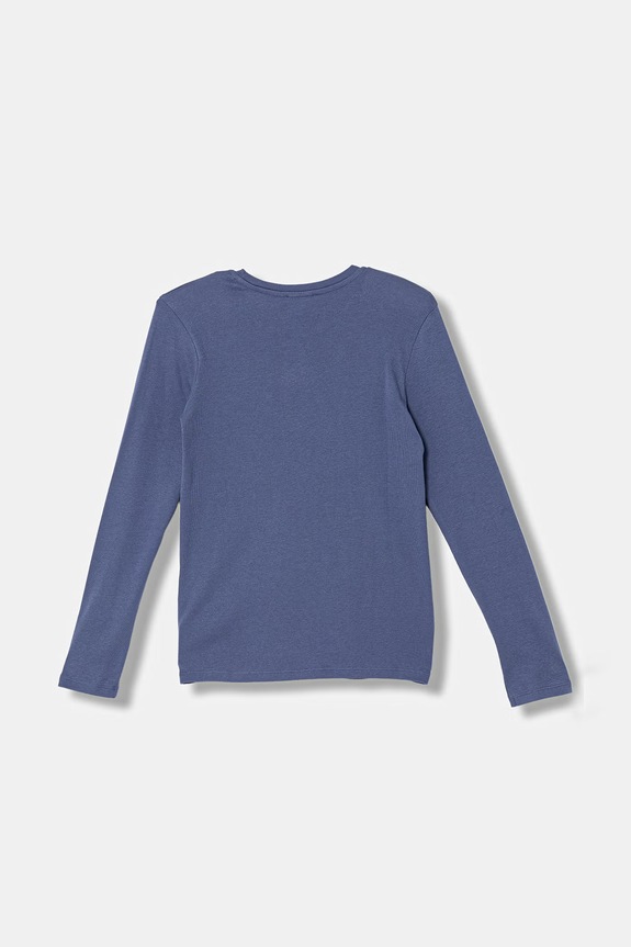 Detské bavlnené tričko s dlhým rukávom United Colors of Benetton 3I9WC10S7.G.Stagionale tmavomodrá SS26